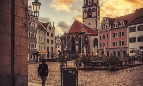 Meißen Marktplatz mit Frauenkirche (MATE Theme für Contao)